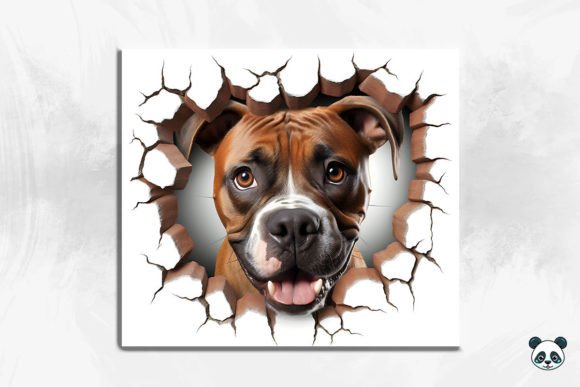 3D Boxer Cracked Hole 1: Elevating Sublimation Designs with High-Impact Visuals