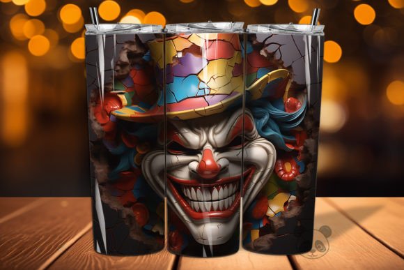 3D Clown Cracked Hole Tumbler Wrap 25: A Guide to Flawless Sublimation Results