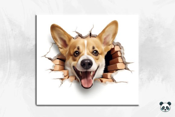 3D Corgi Cracked Hole 2: Sublimation Design Guide