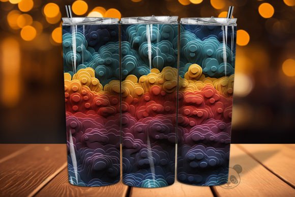 3D Dark Cloud Seamless Pattern 3