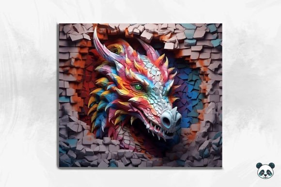 3D Dragon Cracked Hole Tumbler Wrap 8