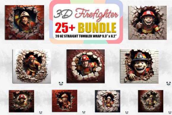 3D Firefighter Cracked Hole Bundle