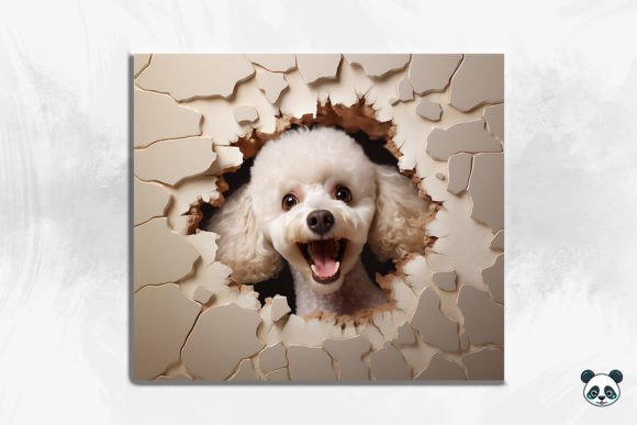 3D Poodle Cracked Hole 1: Elevating Sublimation Designs with Depth and Texture