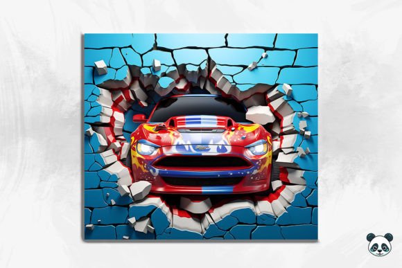 3D Race Car Cracked Hole Tumbler 1: Elevating Sublimation Designs for Auto Enthusiasts