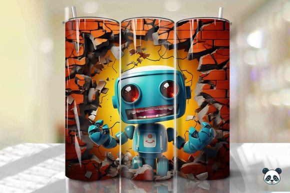 3D Robot Cracked Hole Tumbler Wrap 17: A Practical Guide for Sublimation Creators