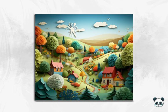 3D Rustic Countryside Cracked Hole 9 Design