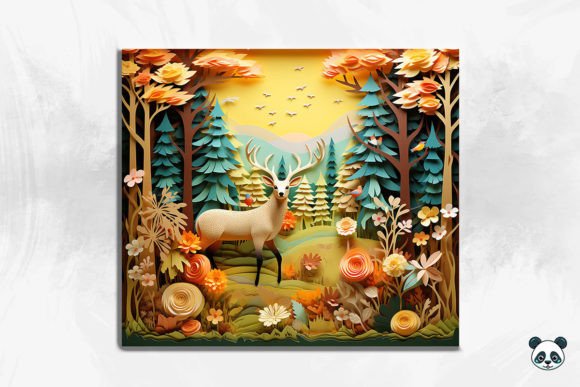 Elevate Your Sublimation Projects with the 3D Tranquil Forest Scene Cracked Hole 4 Design