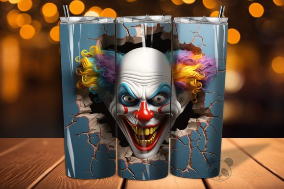 Evaluating the 3D Clown Cracked Hole Tumbler Wrap 2 for Sublimation Projects