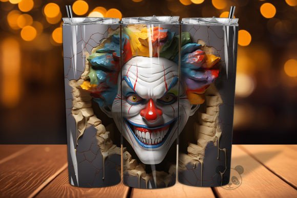 Evaluating the 3D Clown Cracked Hole Tumbler Wrap for Sublimation Projects