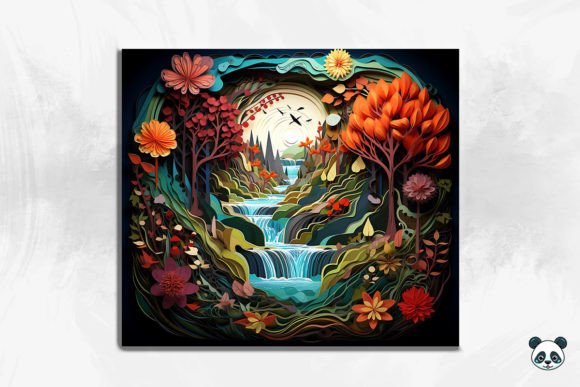 Evaluating the 3D Enchanting Waterfall Cracked Hole 1 Sublimation Design
