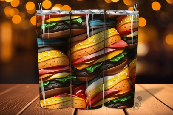 Evaluating the 3D Hamburger Seamless Pattern 2 for Sublimation Projects