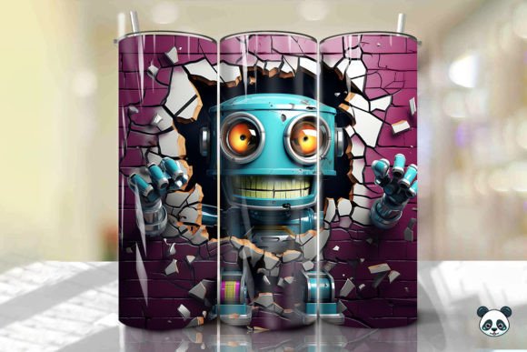 Evaluating the 3D Robot Cracked Hole Tumbler Wrap 31 for Sublimation Projects