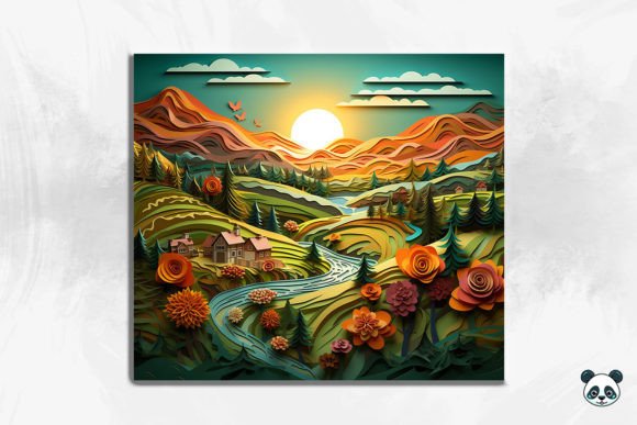 Exploring the 3D Rustic Countryside Cracked Hole 12 Design for Modern Sublimation Projects