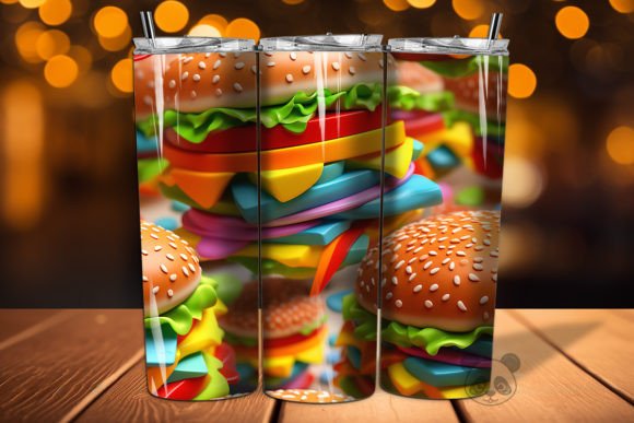 Integrating 3D Hamburger Seamless Pattern 4 into Your Sublimation Workflow