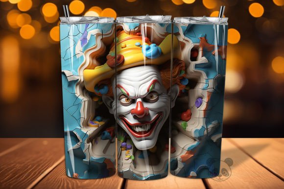 Mastering the 3D Clown Cracked Hole Tumbler Wrap: A Guide to Modern Sublimation Design