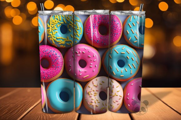 Strategic Branding with 3D Donut Seamless Pattern 7 for Sublimation Success