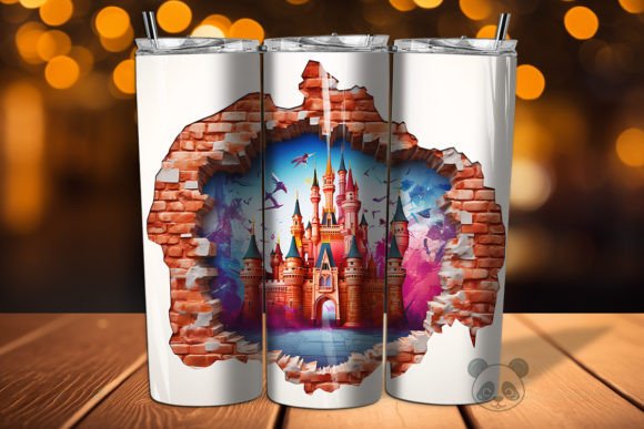 Strategic Branding with the 3D Castle Cracked Hole Tumbler 1 Design